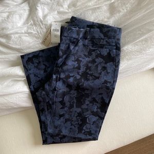 Banana Republic navy floral pant   Nwt 12p